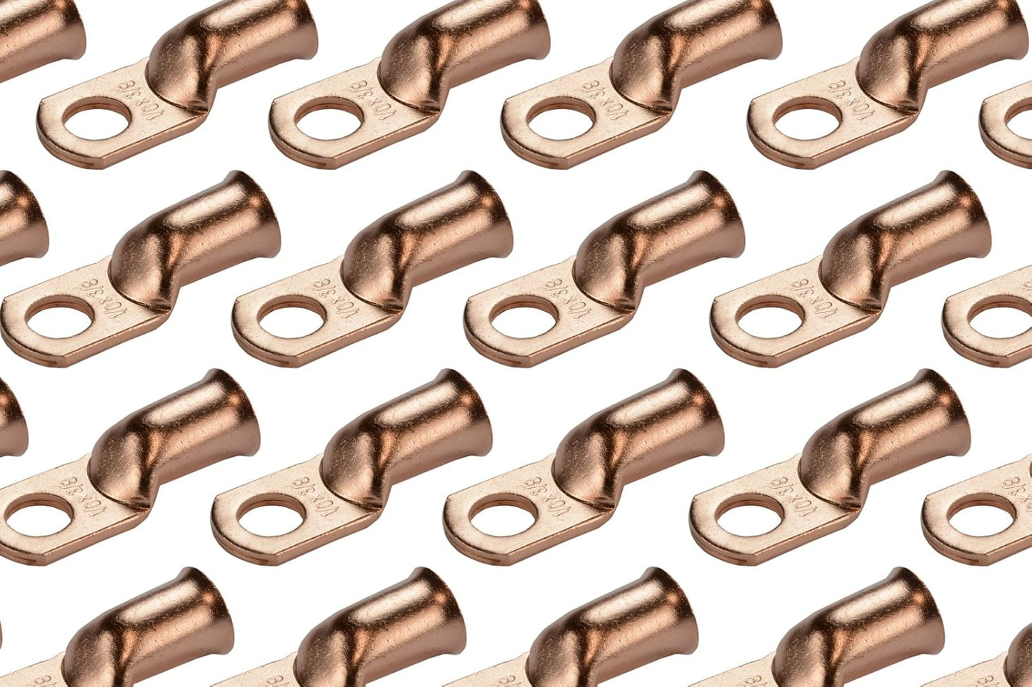 TEMCo 25 Pack Bare Copper Welding Battery Cable Ends for Durability