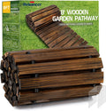 8 ft Wooden Garden Pathway Roll Out Cedar Walkway - Durable Outdoor
