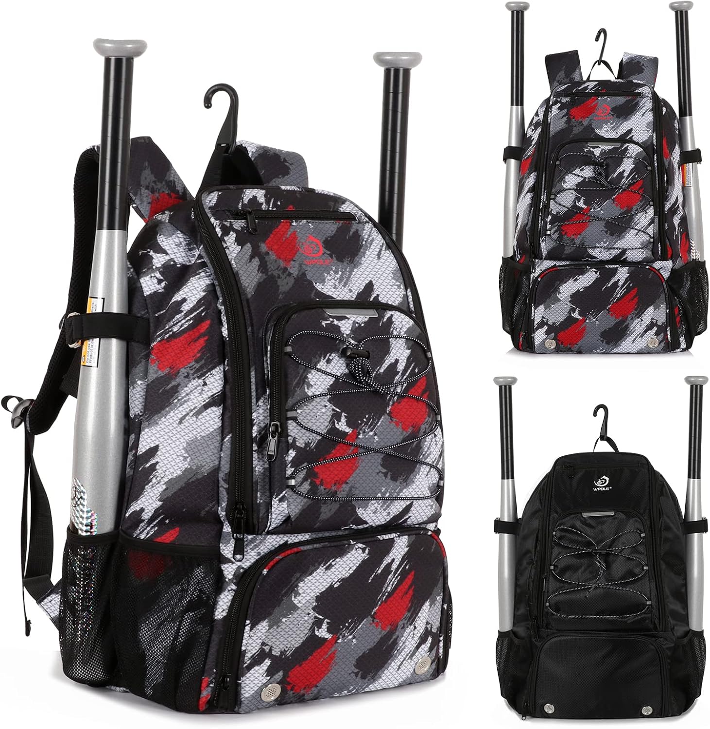 Sports Baseball and Softball Bat Bag with Shoe Compartment