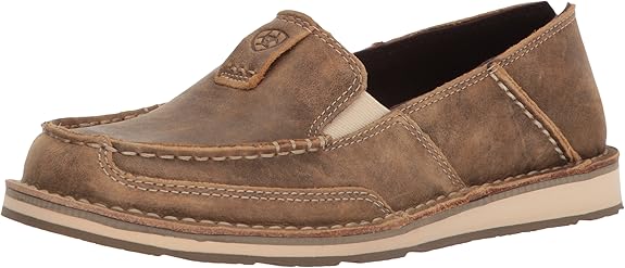 ARIAT Women's Leather and Suede Western Inspired Slip-On Shoes