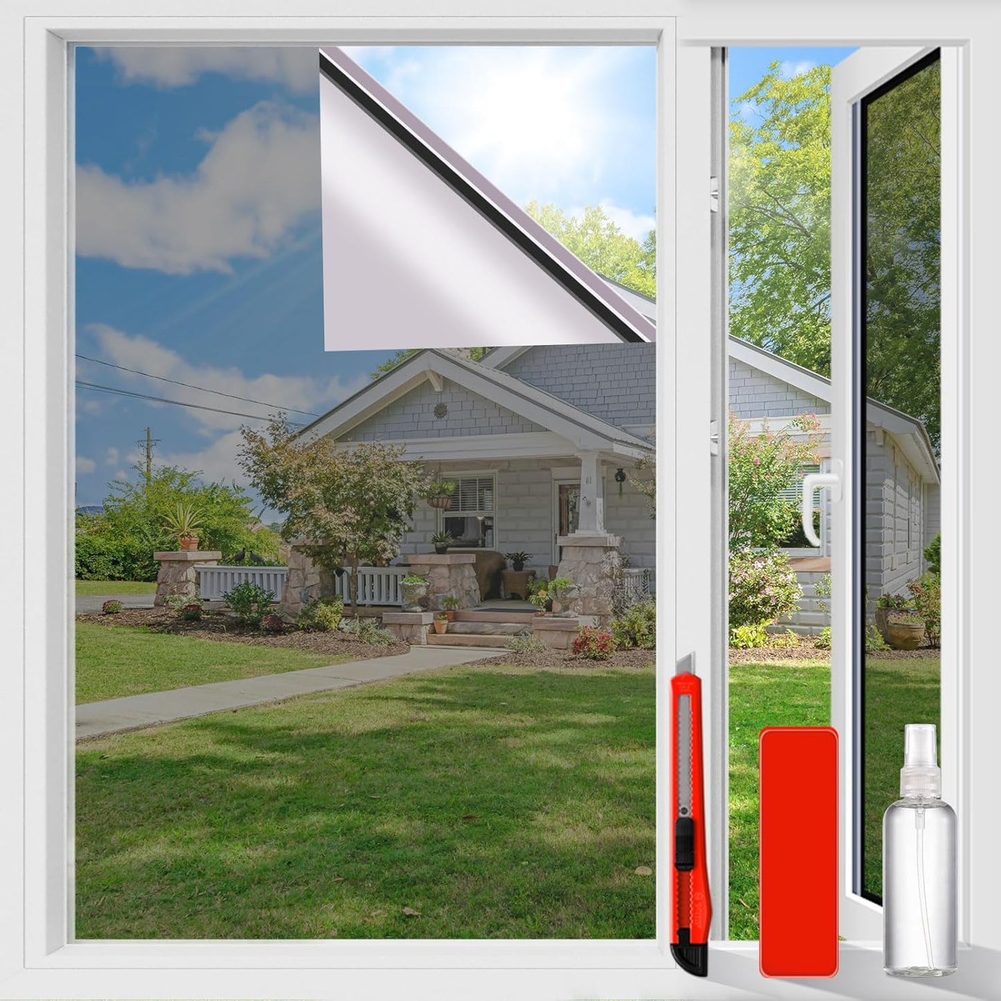 One Way Privacy Window Film for Home - Heat Blocking Tint