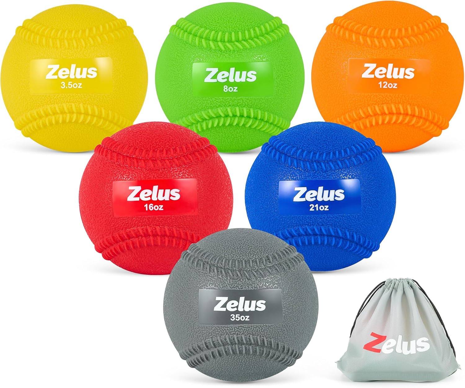ZELUS Weighted Baseball Set for Hitting and Pitching Training