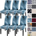 Summer Pattern Dining Room Chair Covers Set of 6 - Stretch Printed