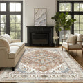 Soft Boho Vintage 5x7 Area Rugs for Living Room - Machine Washable