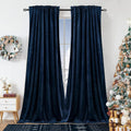 Dchola Navy Blue Velvet Curtains for Bedroom Window - Heavy, Room
