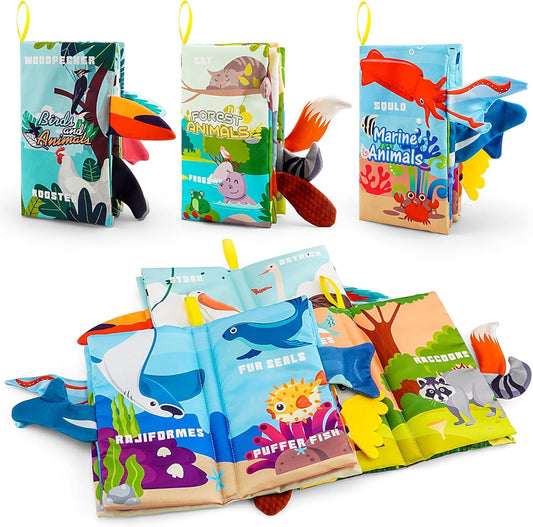 Soft Sensory Bath Books Set for Baby, 0-18 Months