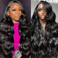 Body Wave Lace Front Wigs Human Hair 200 Density 13x6 HD Lace