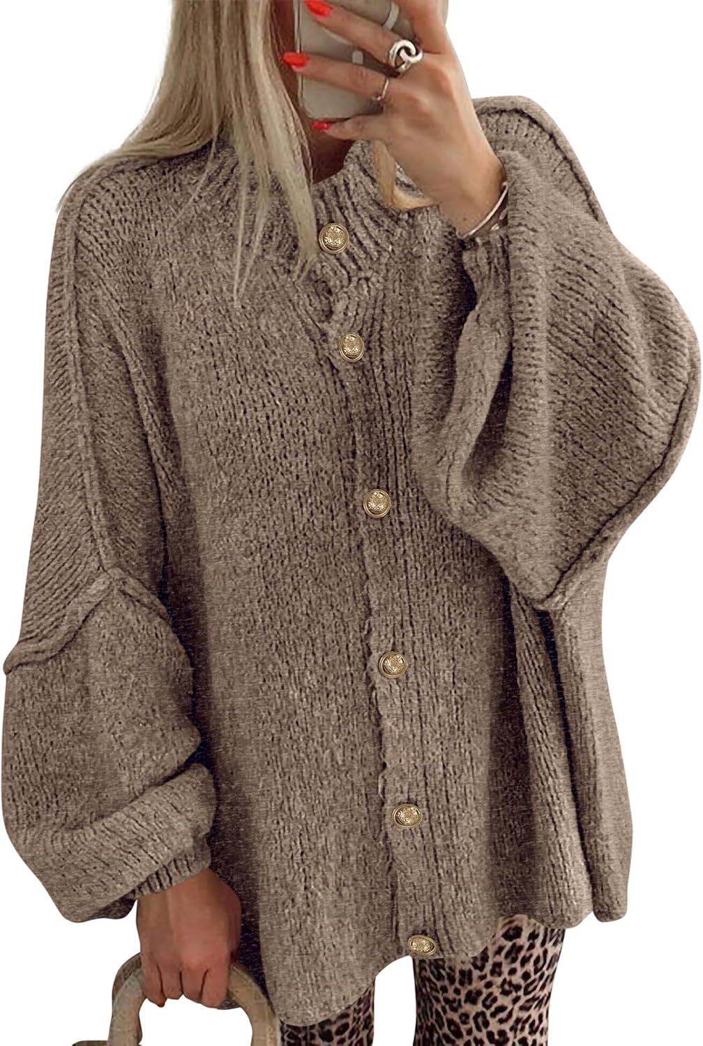 BTFBM Cardigan Sweaters for Women: Cozy Chunky Knit Style