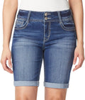 WallFlower Luscious Curvy 9-in Mid-Rise Bermuda Shorts - Curve staple!