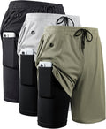JWJ Men's 2 in 1 Workout Running Shorts 7 in Lightweight - Built-in if