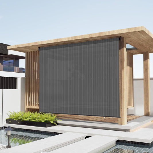 LOVE STORY Outdoor Roller Shade for Patio Deck Gazebo 6ft x 8ft