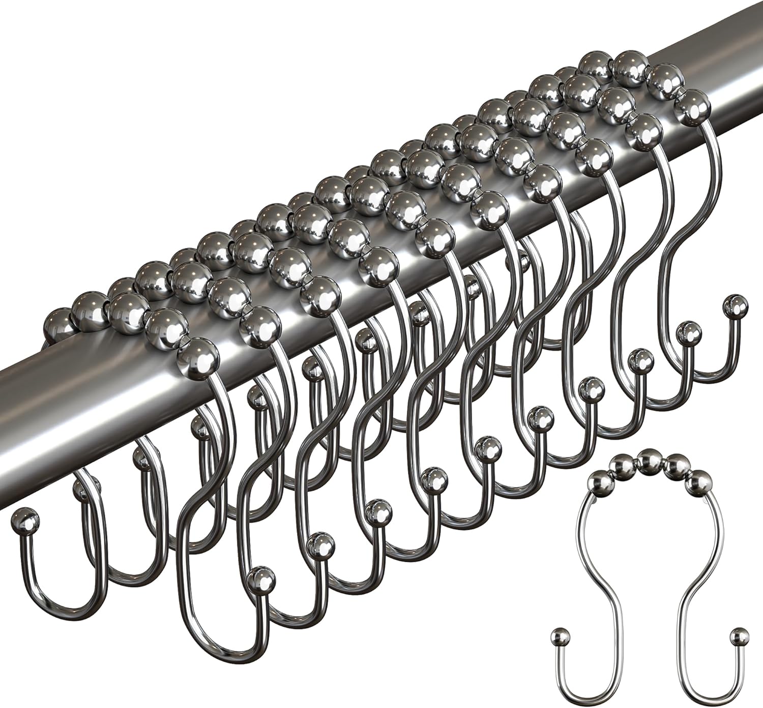 Rust-Resistant Stainless Steel Shower Hooks
