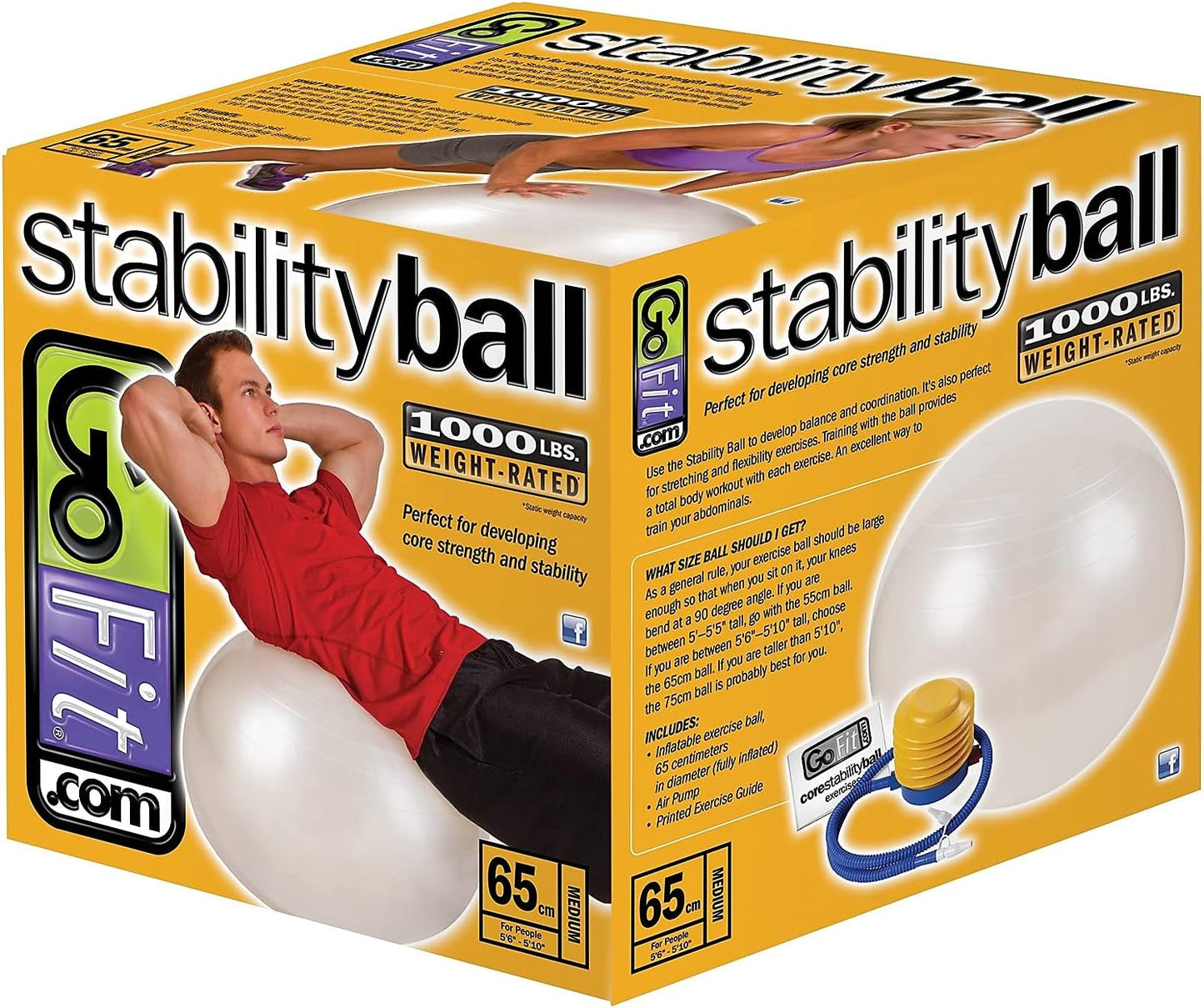 GoFit Stability Ball: Core Strength & Balance Boost