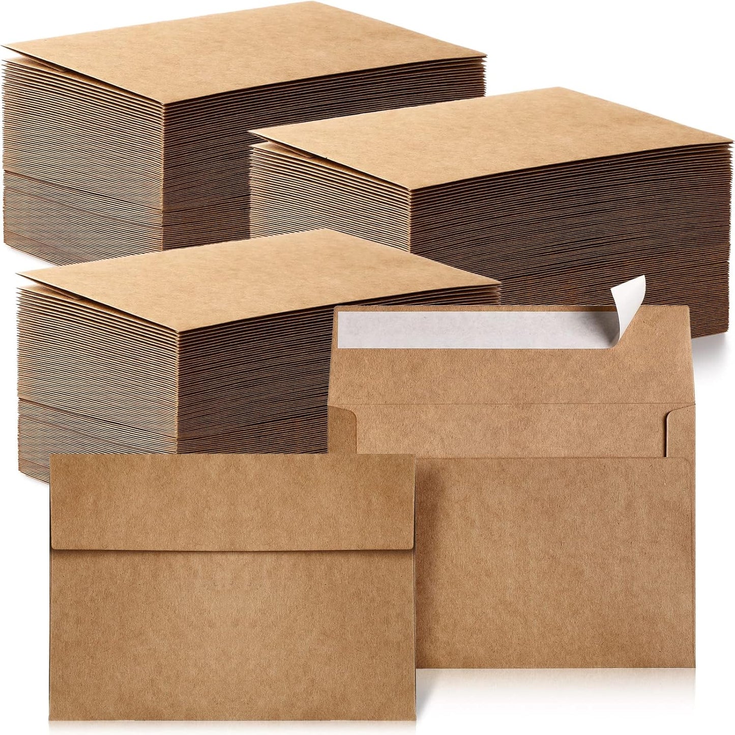 Fainne 800 Pack Brown Envelopes for Invitations and Gifts