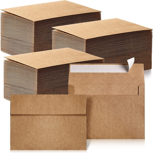 Fainne 800 Pack Brown Envelopes for Invitations and Gifts