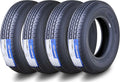 Free Country Grand Ride Set 4 Trailer Tires ST175/80R13 8 Ply - Tough