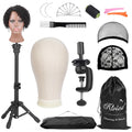 Klvied Wig Mannequin Stand for Desktop - Dual-Use Adjustable Display