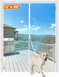 MAGZO Magnetic Screen Door Fit Door Size 72 x 80 in - Hands-Free