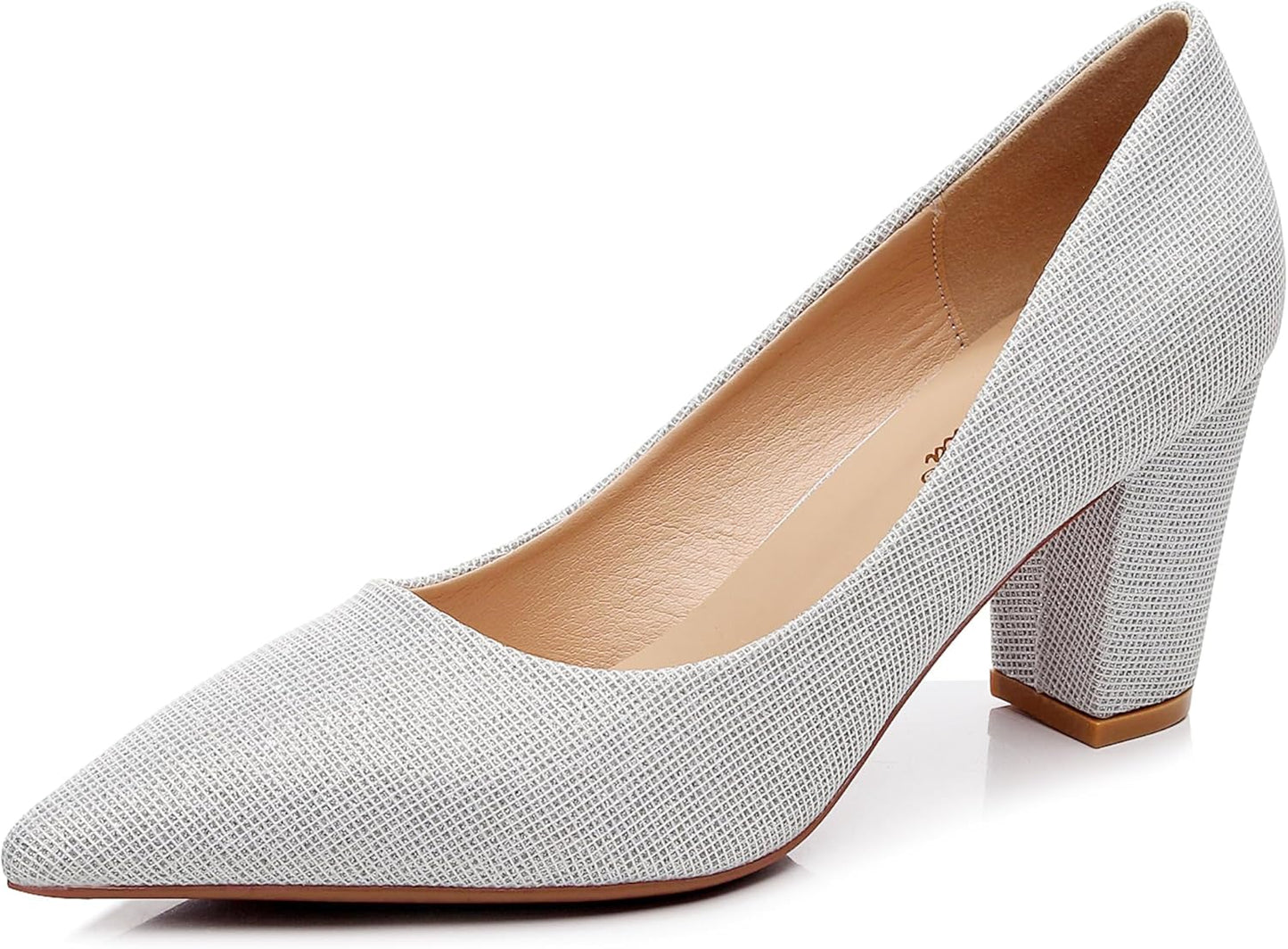 VenusCelia Women's Lewin Pump Chunky Heel Shoe for All Occasions
