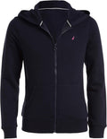 Nautica Girls' Fleece Full-Zip Hoodie Sweatshirt - Cozy Lightweight