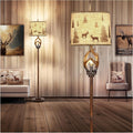 Rustic Farmhouse Antlers Floor Lamp with Nightlight for Home