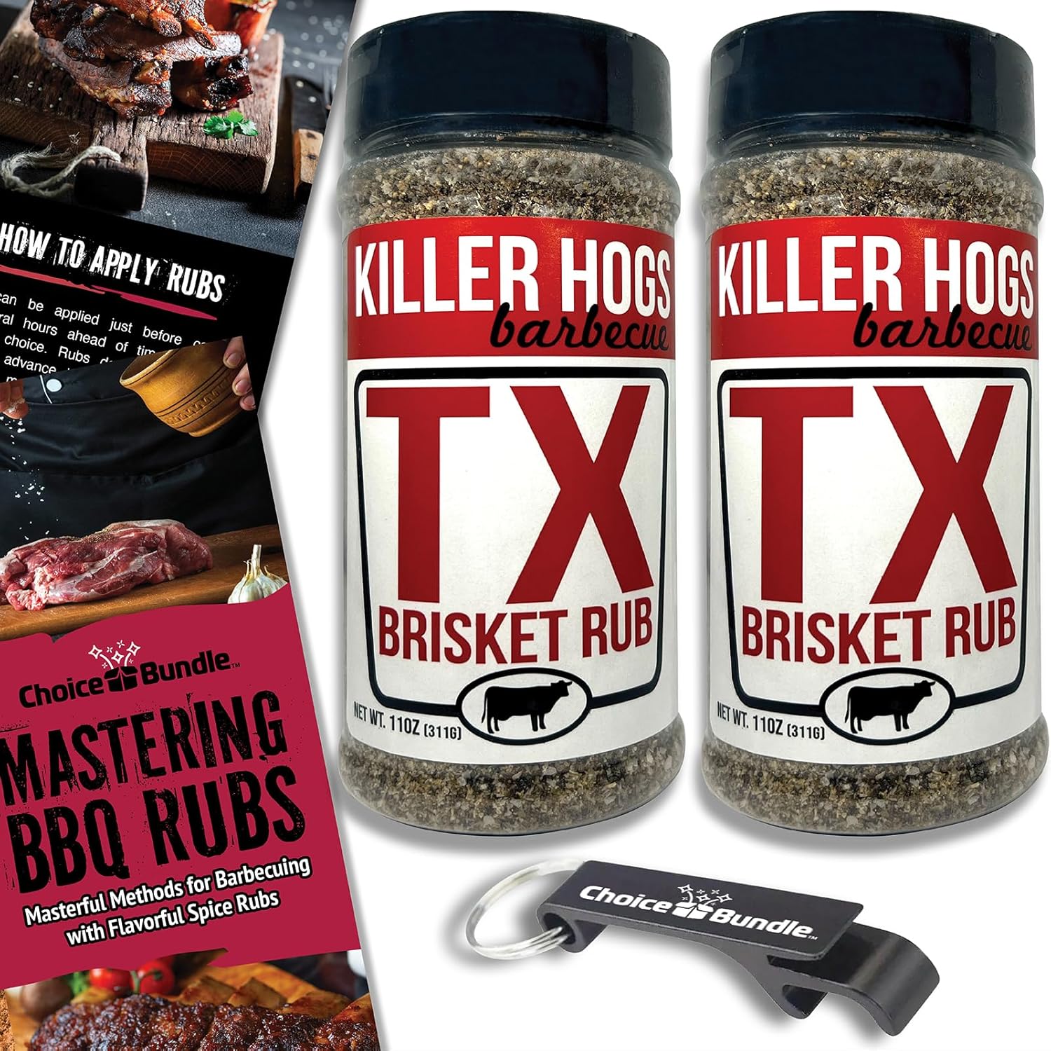 Killer Hogs TX Brisket Rub Bundle - Premium BBQ Seasoning Set