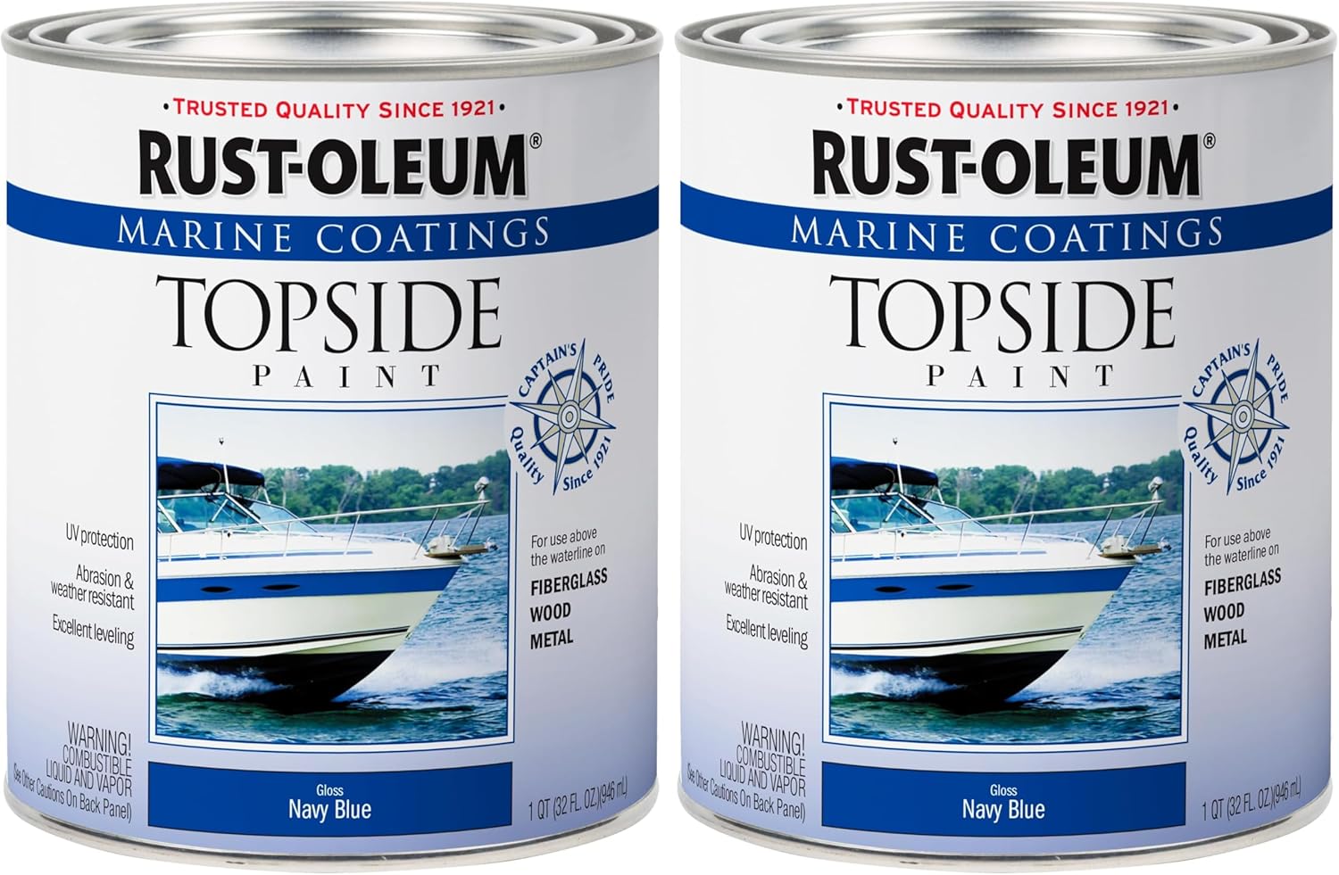 Rust-Oleum Marine Topside Paint in Navy Blue for Durable Finish