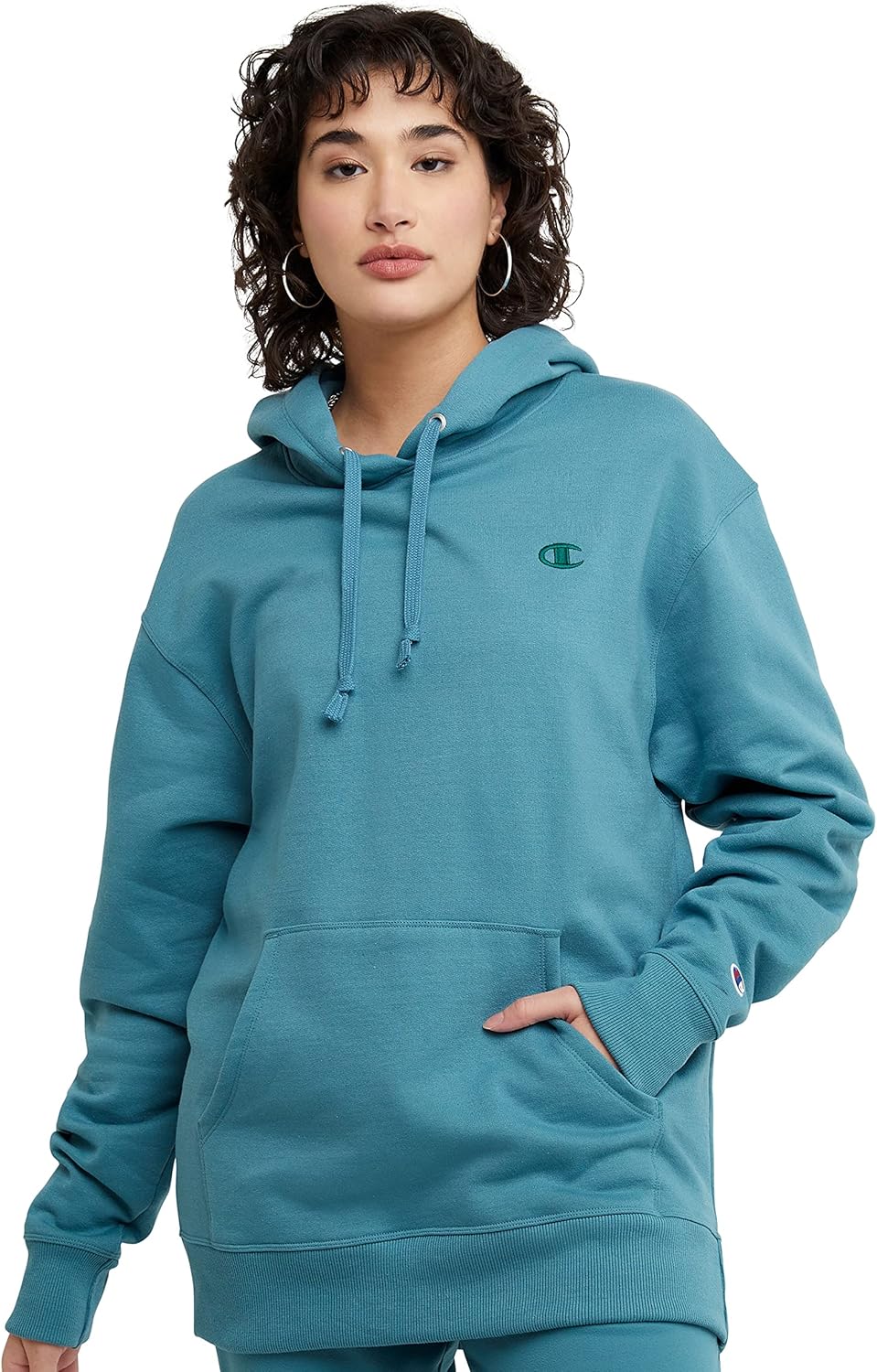 Champion Powerblend Women's Aqua Fleece Hoodie