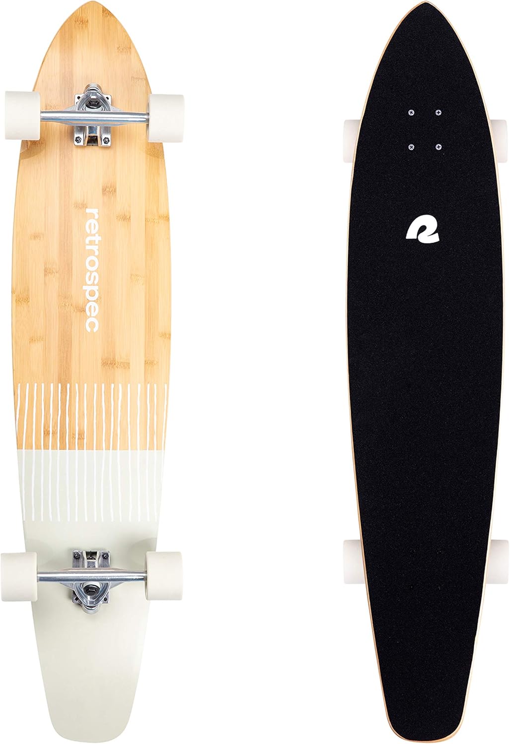 Retrospec Zed Pintail Longboard - 44in Bamboo & Maple Deck
