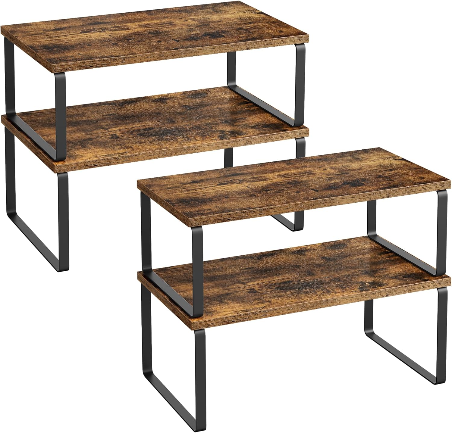 SONGMICS Kitchen Organizer Shelf Set of 4 for Counter Storage