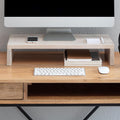 Wooden Monitor Stand Riser - Elegant Desk Shelf for Better Ergonomics