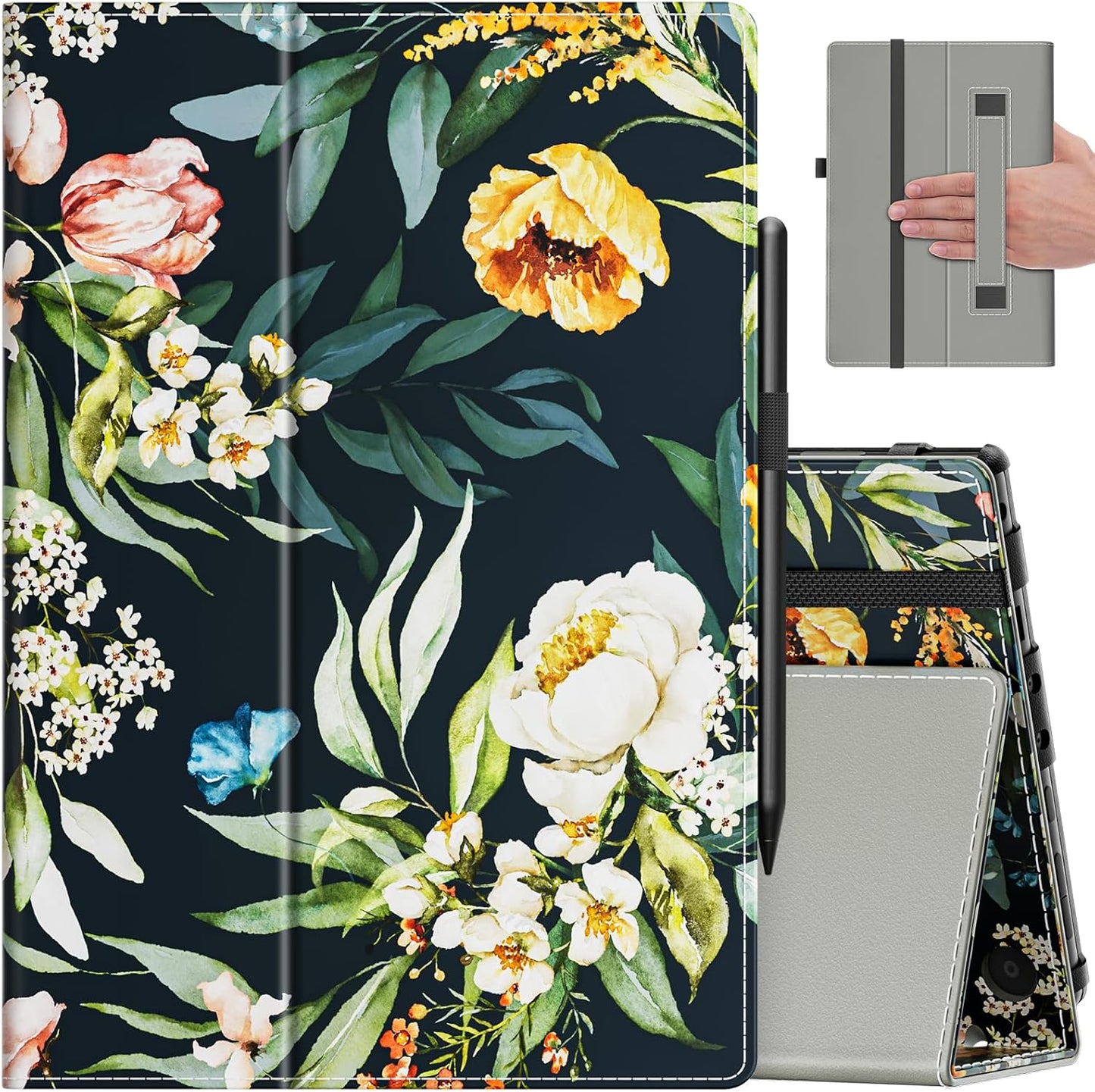 VORI Case for Kindle Fire HD 8 Tablet with Floral Design