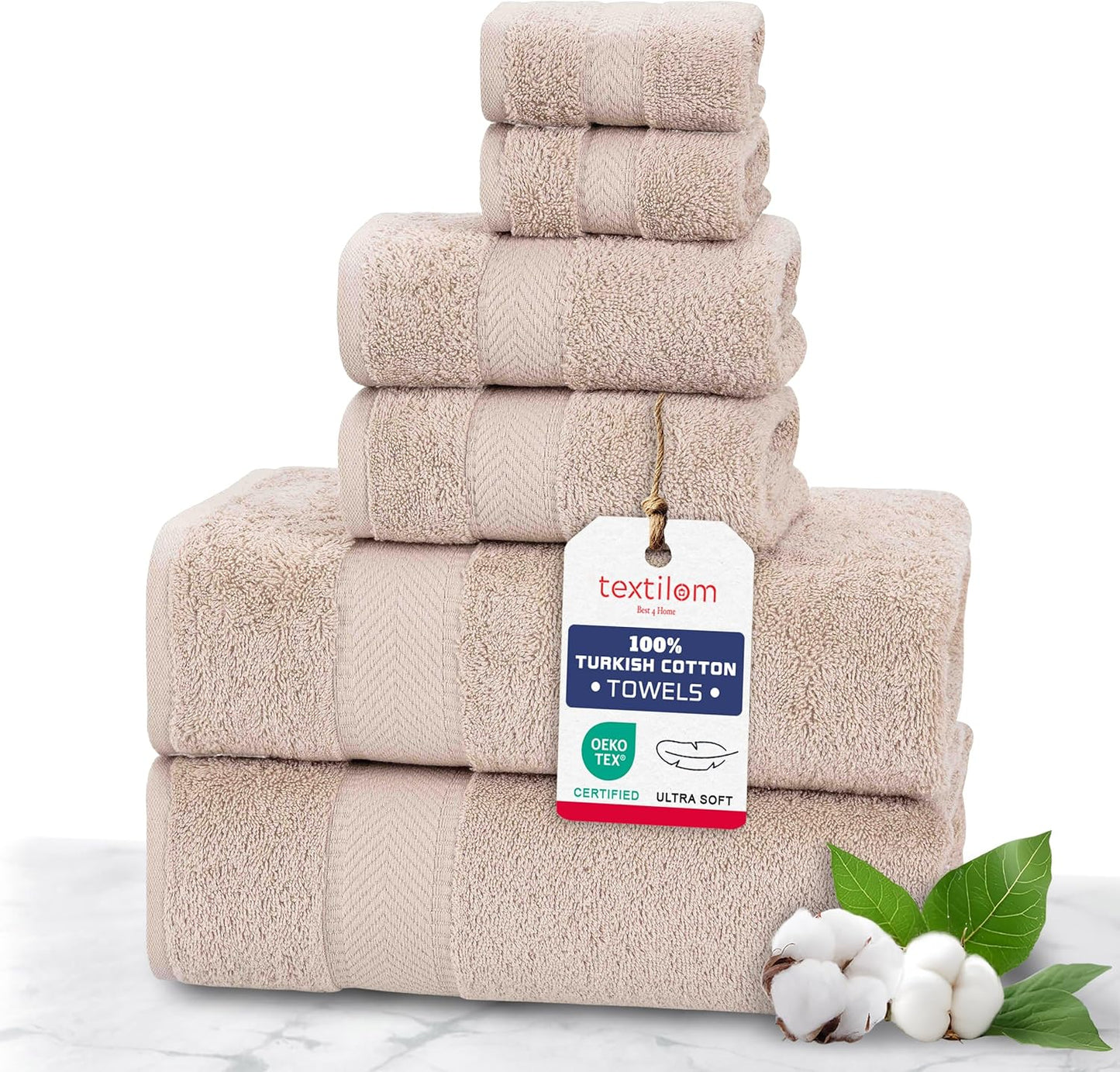 Luxurious 100% Turkish Cotton Bath Towel Set for Everyday Use