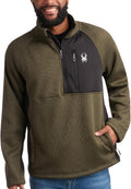 Spyder Mens Quarter Zip Pullover Sweater - Performance Fleece