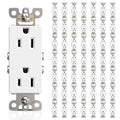 ThunderWay Matte White Decorator Receptacle 50-Pack - Durable Value