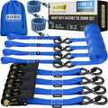 AUGO Ratchet Straps Heavy Duty 4 Pack 15 ft - Secure Cargo Tie Downs