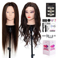 28 Inch Mannequin Head with 80% Human Hair for Styling Practice