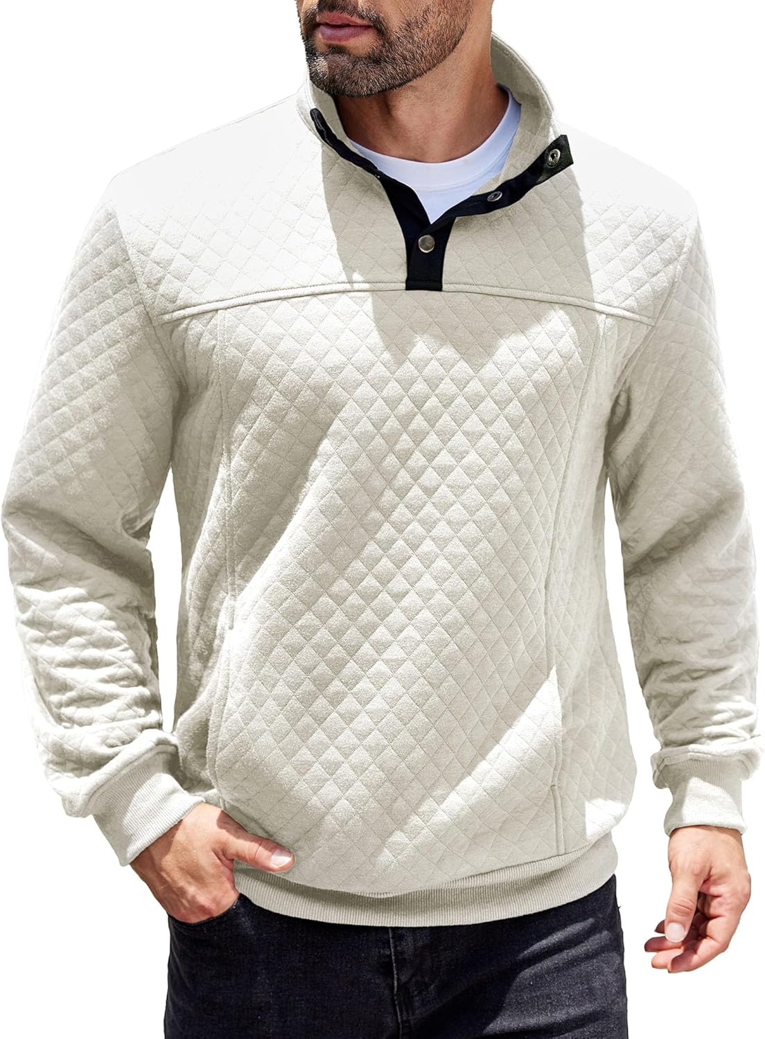 COOFANDY Mens Quarter Sweatshirt for Stylish Comfort and Warmth