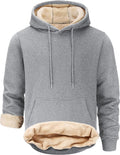 Men's Sherpa Lined Hoodie Winter Fleece Warm Pullover - Cozy Heavy