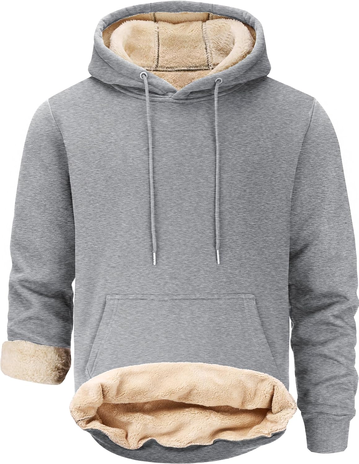 Men's Sherpa Lined Hoodie for Winter Warmth and Comfort