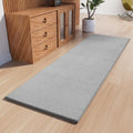 Runner Rug with Non Slip Rubber Backing 2x6 ft GREY - Soft Low Pile