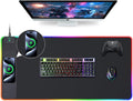 Wireless Charging Mouse Pad XXL - RGB Gaming Desk Mat with 15W Charge