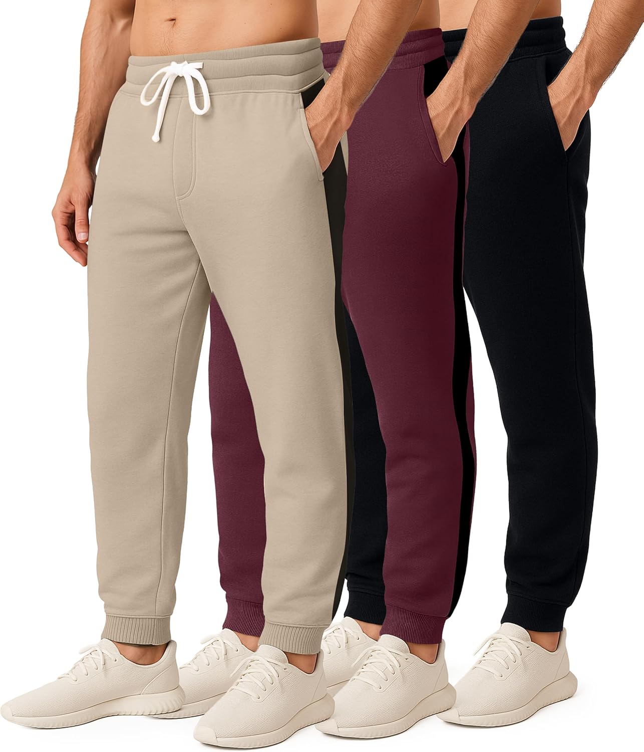 Real Essentials Men's Jogger Sweatpants: Comfort & Style Trio
