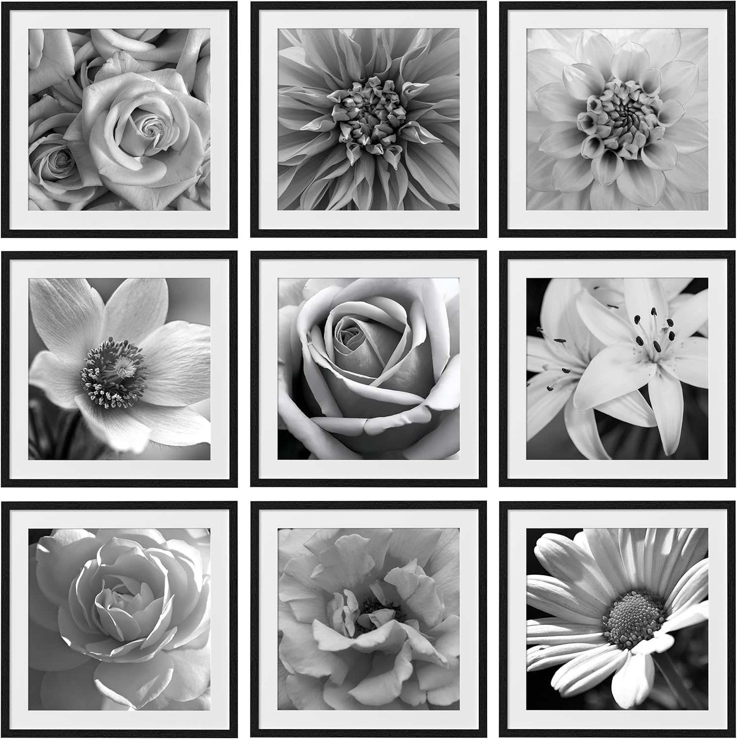 eletecpro 24x24 Picture Frames Set of 9 for Stunning Decor