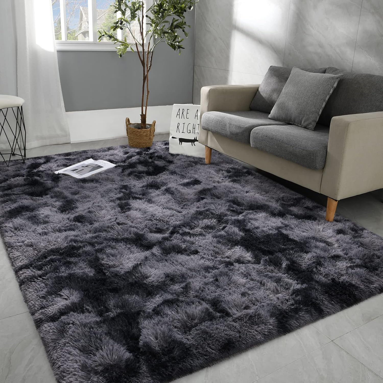 Hutha 9x12 Large Area Rugs for Living Room, Soft Fluffy Design