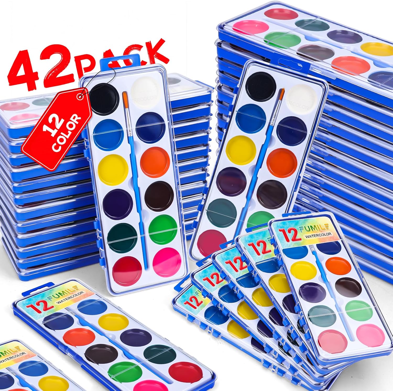 42 Pack Watercolor Paint Set for Kids - Perfect for Parties