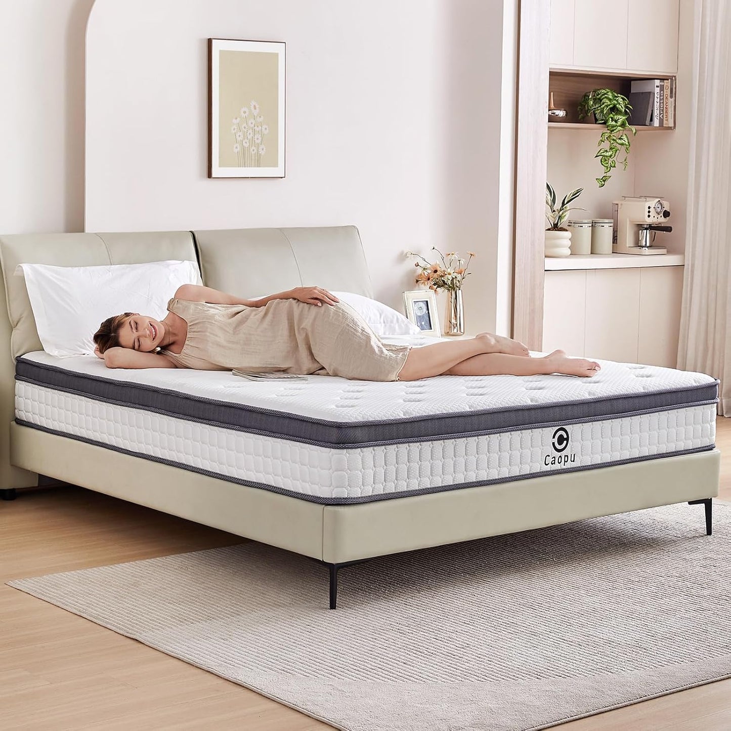 Full Size Mattress Hybrid 12 Inch Medium Firm for Comfort
