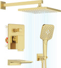 Gabrylly Shower System with Tub Spout - High Pressure Rain & Handheld