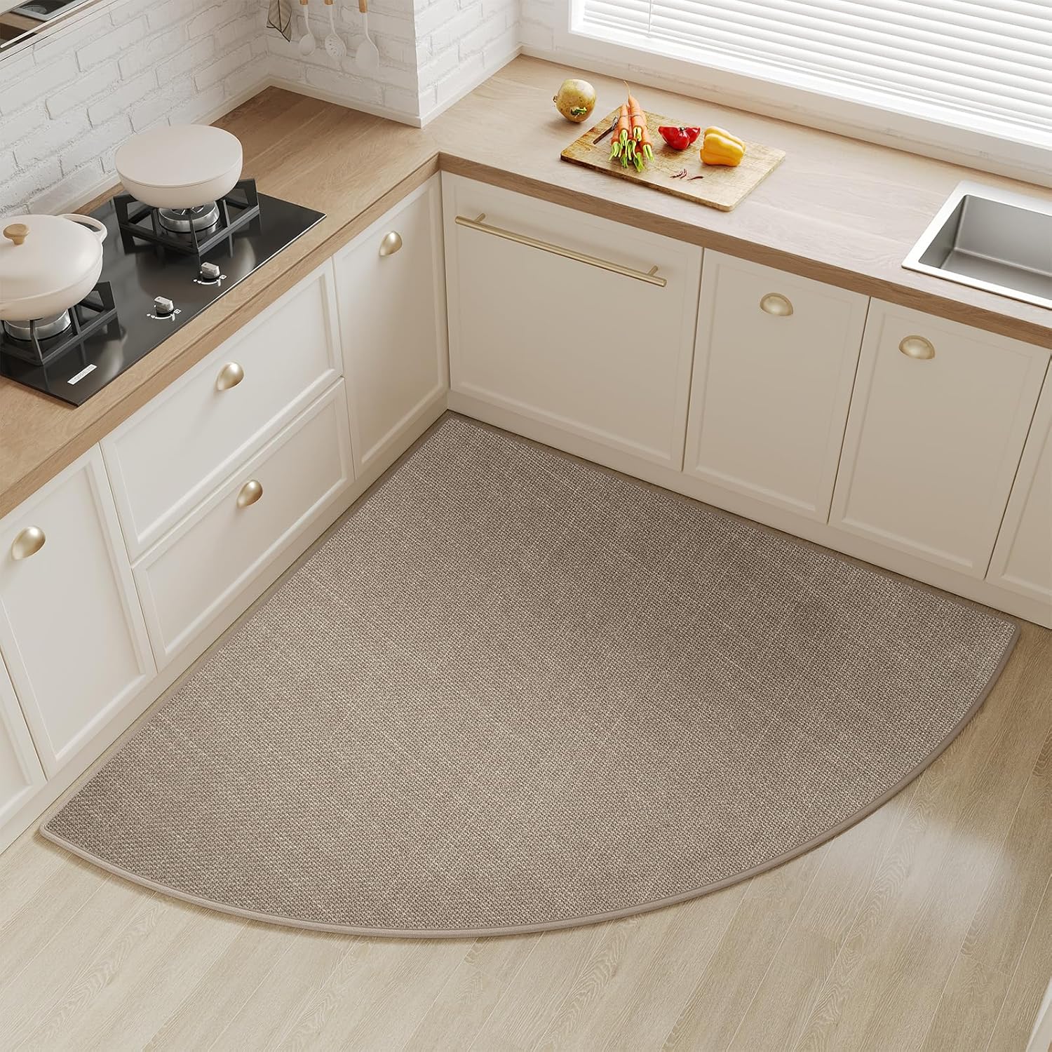 Non Slip Washable Corner Kitchen Rugs for Floor Comfort