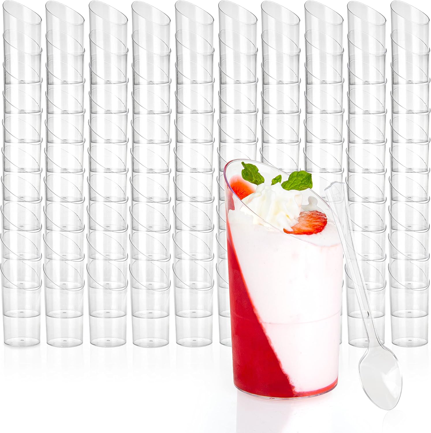 3oz Plastic Dessert Cups - Perfect for Parties and Catering
